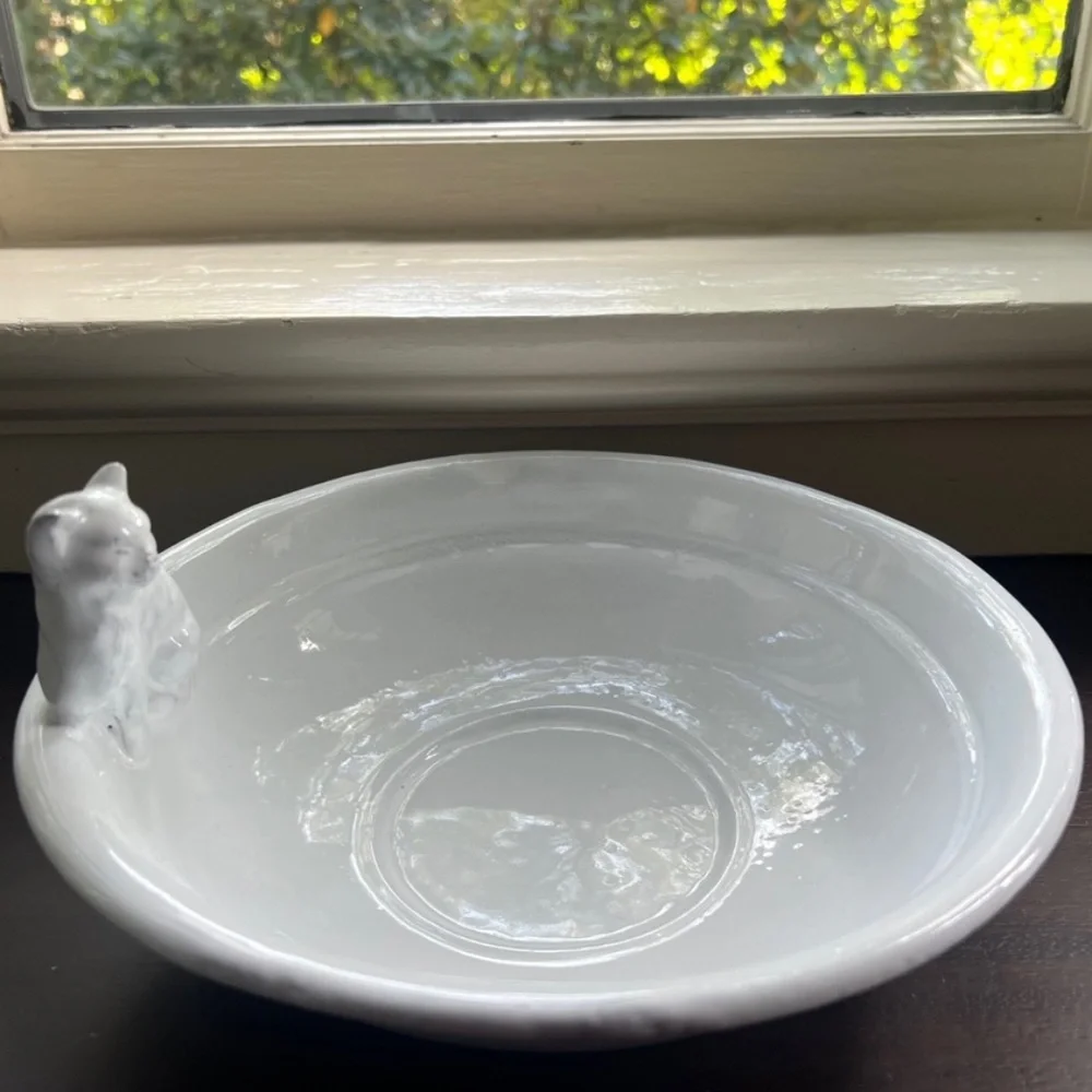 NEW Astier de Villatte Large Chat Cat Bowl, White Ceramic - Picture 6 of 11